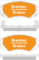 BREMTEC 4WD BRAKE PADS SET HYUNDAI TIBURON 2.7 2002- BT575E