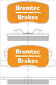 BREMTEC PRO-LINE BRAKE PADS SET MITSUBISHI COLT 1.5 RG 2004- BT597PRO