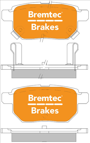 BREMTEC PRO-LINE BRAKE PADS SET TOYOTA CORROLA ZRE152 2007- BT601PRO