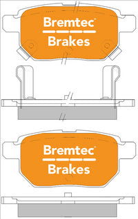 BREMTEC TRADE-LINE BRAKE PAD REAR SET COROLLA YARIS RUKUS PRIUS BT601TS