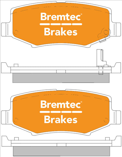 BREMTEC PRO-LINE BRAKE PADS SET JEEP WRANGLER 3.7i V6 2007- BT604PRO