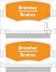 BREMTEC TRADE-LINE BRAKE PADS SET JEEP WRANGLER 3.7i V6 2007- BT604TS