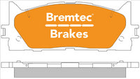 BREMTEC PRO-LINE BRAKE PADS SET CAMRY ACV40 2.4, GSV40 3.5 V6 BT607PRO