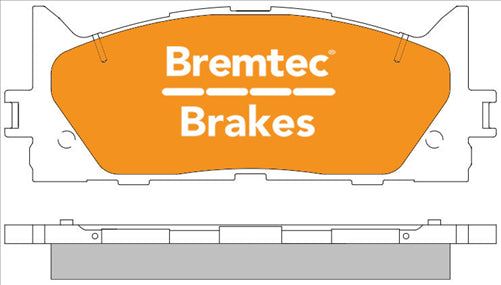 BREMTEC PRO-LINE BRAKE PADS SET CAMRY ACV40 2.4, GSV40 3.5 V6 BT607PRO