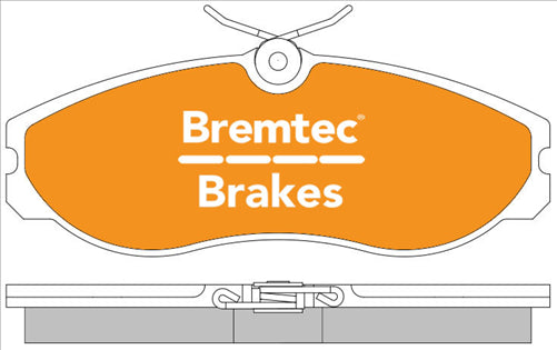 BREMTEC 4WD BRAKE PADS SET NISSAN TERRANO II R20 4WD BT611E