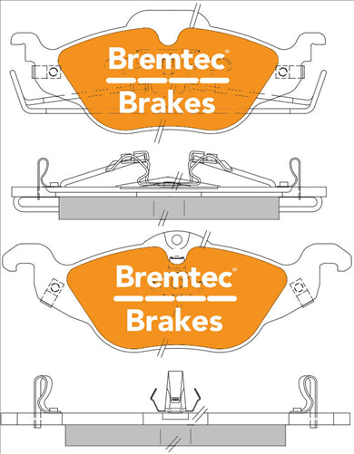 BREMTEC TRADE-LINE BRAKE PADS SET HOLDEN ASTRA TS (NON ABS) BT621TS