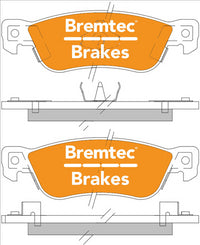 BREMTEC 4WD BRAKE PADS SET HOLDEN JACKAROO 1987-92 4WD BT627E
