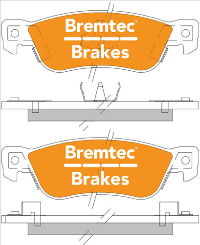 BREMTEC 4WD BRAKE PADS SET HOLDEN JACKAROO 1987-92 4WD BT627E