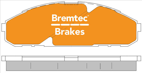 BREMTEC 4WD BRAKE PADS SET NISSAN PATROL GQ (Y60) PETROL BT675E