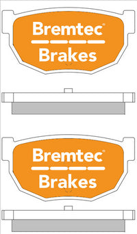 BREMTEC TRADE-LINE BRAKE PAD REAR SET SKYLINE 180,200SX 300ZX SILVIA BT721TS