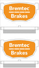 BREMTEC TRADE-LINE BRAKE PAD REAR SET SKYLINE 180,200SX 300ZX SILVIA BT721TS