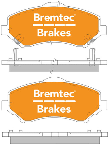 BREMTEC 4WD FRONT BRAKE PADS SET JEEP WRANGLER 3.7i V6 2007- BT731E