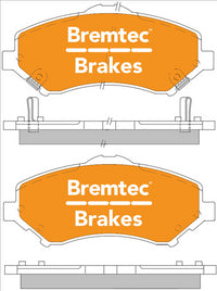 BREMTEC 4WD FRONT BRAKE PADS SET JEEP WRANGLER 3.7i V6 2007- BT731E