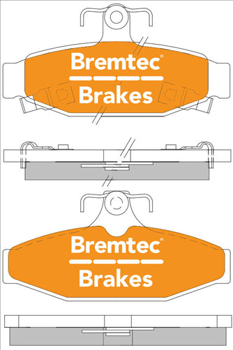 BREMTEC 4WD BRAKE PADS SET HOLDEN HSV VN-VS (PBR) BT737E