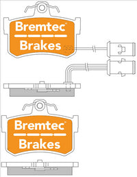 BREMTEC TRADE-LINE BRAKE PADS SET MG MGF 1.8 (W/SENSOR) 1995-02 BT763TS