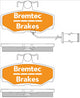 BREMTEC EURO-LINE BRAKE PADS SET JAGUAR XJ40 SOVEREIGN V12 BT765ELC
