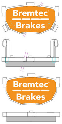 BREMTEC TRADELINE BRAKE PAD SET REAR HYUNDAI LANTRA II (J2) 1.8V BT773TS