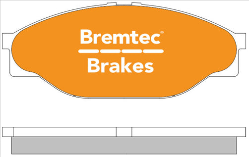 BREMTEC TRADE-LINE BRAKE PAD FRONT SET TOYOTA HIACE 1993-2000 BT774TS