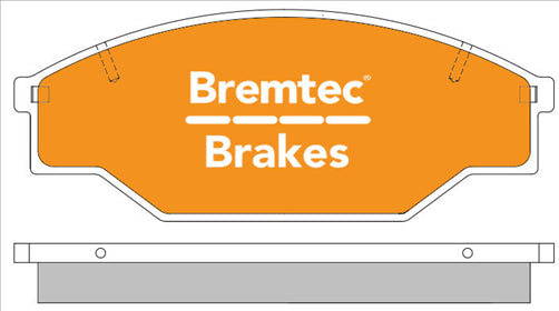 BREMTEC 4WD BRAKE PADS SET TOYOTA HILUX RZN149R 1997- BT777E