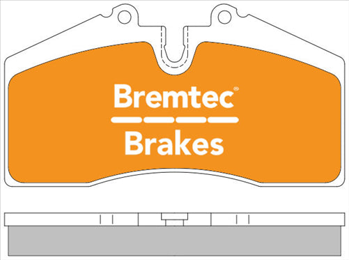 BREMTEC ENDURE BRAKE PAD FRONT SET COMMODORE VT- VZ PORSCHE 911 BT784E