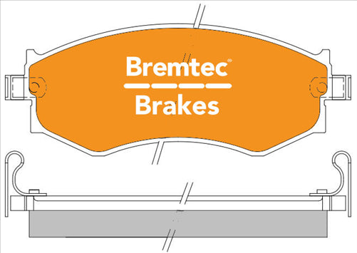 BREMTEC TRADE-LINE BRAKE PAD FRONT SET PULSAR, BLUEBIRD, SKYLINE GTS BT796TS