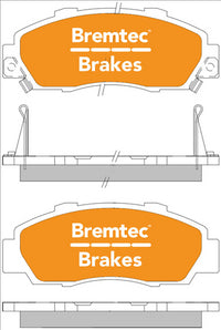 BREMTEC TRADE-LINE BRAKE PAD FRONT SET ACCORD CIVIC CRV HRV INTEGRA BT801TS
