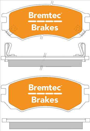 BREMTEC TRADE-LINE BRAKE PADS SET NISSAN PULSAR N15 1995-00 BT814TS