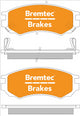 BREMTEC TRADE-LINE BRAKE PADS SET NISSAN PULSAR N15 1995-00 BT814TS