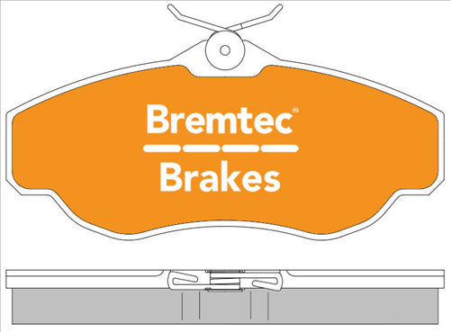 BREMTEC PRO LINE HD CERAMIC+ ZERO DUST ROVER DISCOVERY HSE V8 2002- BT844PRO