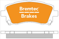BREMTEC TRADE-LINE BRAKE PAD FRONT SET IMPREZA FORESTER LEGACY BT853TS