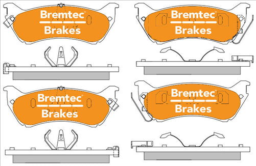 BREMTEC PRO-LINE BRAKE PADS SET MERCEDES ML320 (W163) (BOSCH) BT859PRO