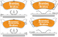 BREMTEC PRO-LINE BRAKE PADS SET MERCEDES ML320 (W163) (BOSCH) BT859PRO