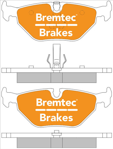 BREMTEC EURO-LINE BRAKE PADS SET SAAB 9-5 YS3E 2.0T, 2.3T 3.0T BT860ELC