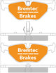 BREMTEC EURO-LINE BRAKE PADS SET SAAB 9-5 YS3E 2.0T, 2.3T 3.0T BT860ELC