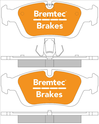 BREMTEC PRO-LINE BRAKE PADS SET BMW 3 SERIES (E46) 1999- BT862PRO