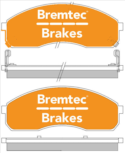 BREMTEC TRADELINE BRAKE PAD SET FRONT KIA CARNIVAL 1999- BT867TS