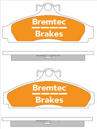 BREMTEC TRADE-LINE BRAKE PADS SET HOLDEN CAMIRA JB, JD, JE 1982- BT877TS