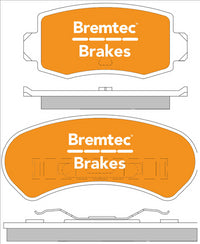BREMTEC TRADE-LINE BRAKE PADS SET FORD FALCON XE-XF 1982-88 BT878TS