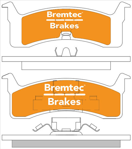 BREMTEC TRADE-LINE BRAKE PADS SET MITSUBISHI MAGNA TM, TN, TP BT886TS