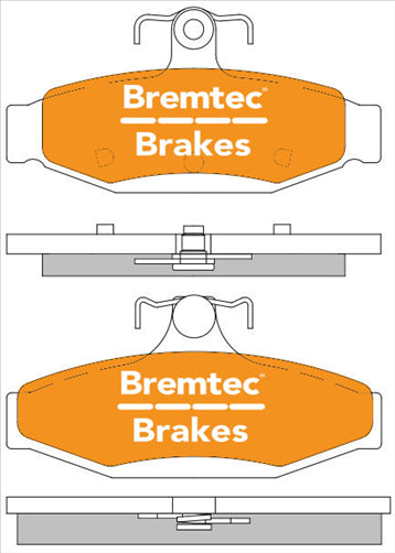 BREMTEC TRADE-LINE BRAKE PADS SET NISSAN PINTARA 1986- BT888TS