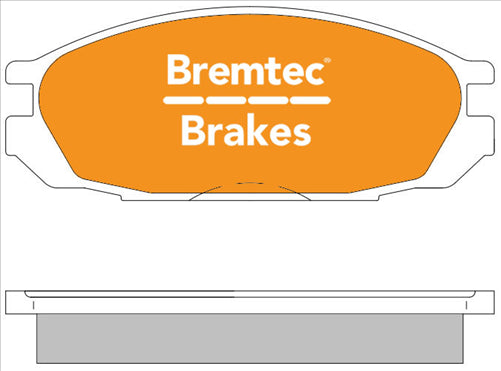 BREMTEC PRO-LINE HD CERAMIC+ ZERO DUST NISSAN PATROL GQ (Y60) 1987-91 BT893PRO