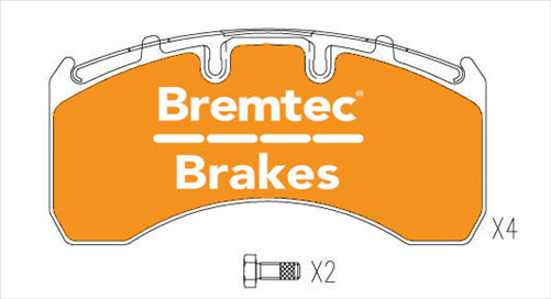 BREMTEC TRANS-LINE BRAKE PAD SET RENAULT TRUCK C-SERIES 250FG P BT90511TL