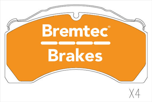 BREMTEC TRANS-LINE BRAKE PAD SET MERITOR DX195 CALIPER BT90570TL