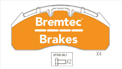 BREMTEC TRANS-LINE BRAKE PAD SET RENAULT Dxi 13 500 18T 2006- BT90841TL