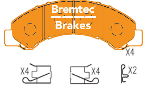 BREMTEC ENDURE 4WD BRAKE PADS SET ISUZU N-SERIES (NKR NPR) 3.0Di BT91120E