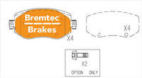BREMTEC BRAKE PAD SET FORD F250 SUPER-DUTY 6.0L BT91360PRO