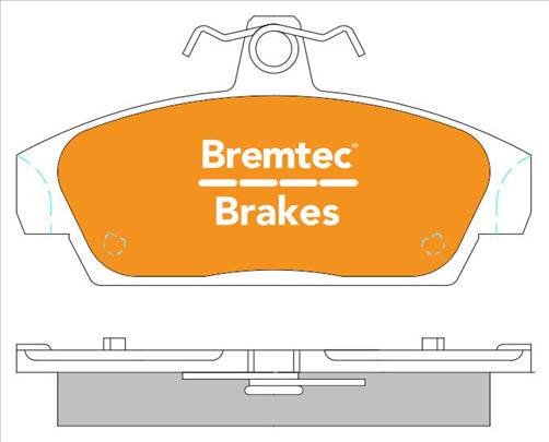 BREMTEC TRADELINE BRAKE PAD SET FRONT MG TF 1.6, 1.8 2002- BT921TS