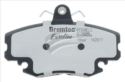 BREMTEC EURO-LINE BRAKE PADS SET RENAULT CLIO II 1.4, 1.6 2001- BT938ELC