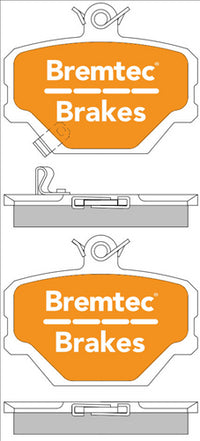 BREMTEC EURO-LINE BRAKE PADS SET SMART FORTWO 0.7, 0.8 2004- BT971ELC