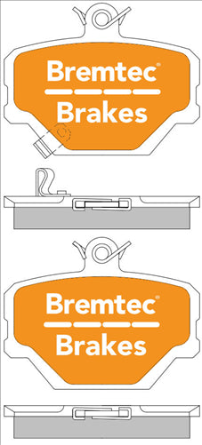BREMTEC TRADE-LINE BRAKE PADS SET SMART FORTWO 0.7, 0.8 2004- BT971TS